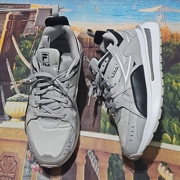 s-l1200.png Fila Gray White Sneakers Shoes Size 10